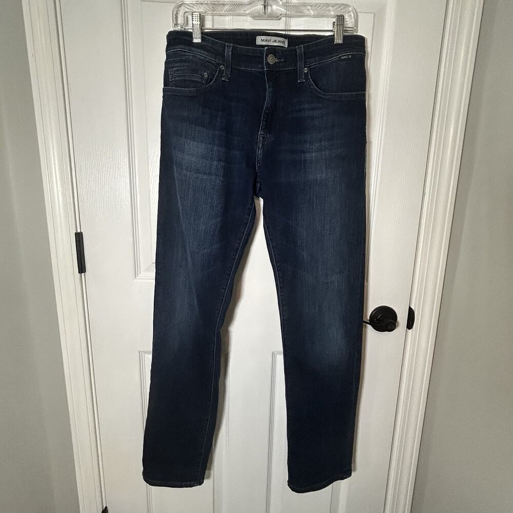 Mavi Zach Straight Leg Jeans 31x30 Dark Wash Blue Denim Stretch
